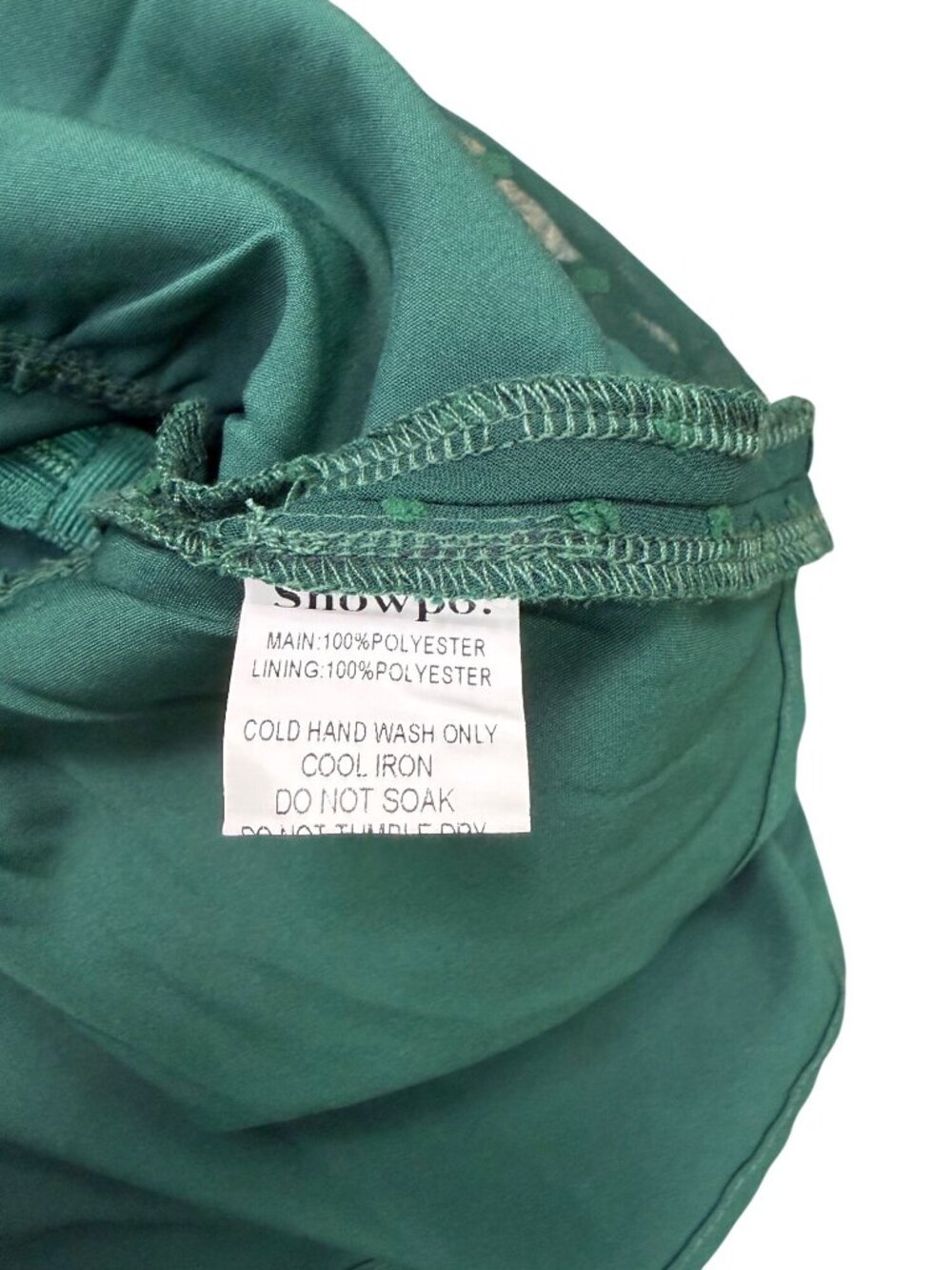 Showpo Womens Green One-Shoulder Tiered Mini Dress Ruffled & Belted Size 12 - Picture 5 of 7